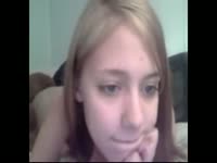 Naughty lesbian babe showing off her perky pinkish boobs 